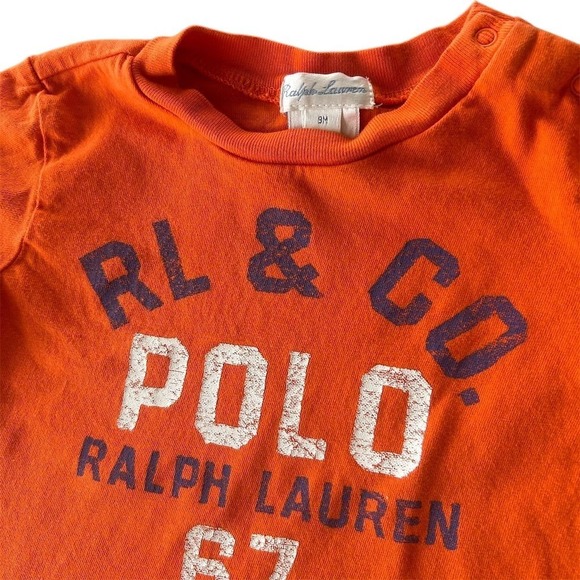 Ralph Lauren Other - Ralph Lauren Polo Baby Long Sleeve Shirt Orange 9M Unisex